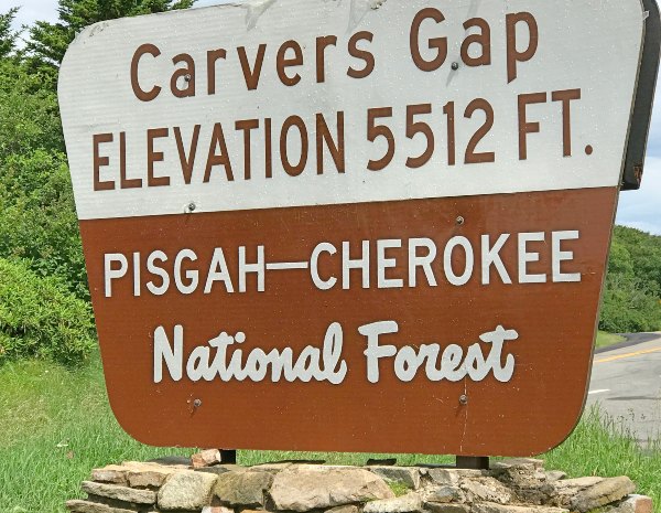 Carvers Gap Sign